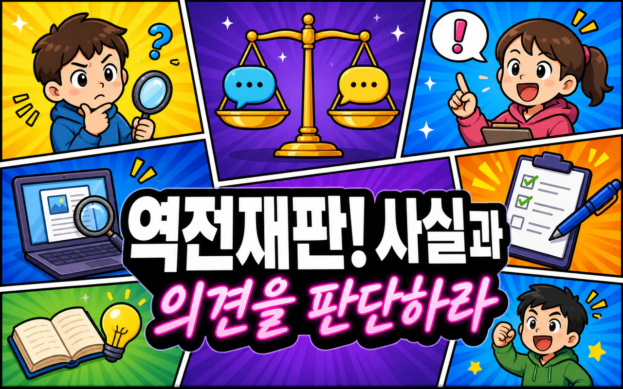 역전재판! 사실과 의견을 판단하라 대표 화면
