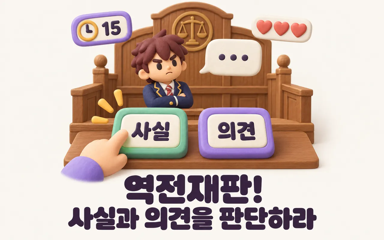 역전재판! 사실과 의견을 판단하라 대표 이미지