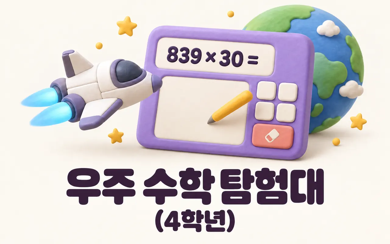우주 수학 탐험대(4학년) 대표 화면