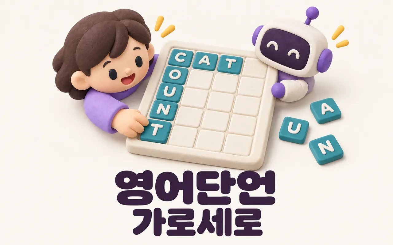 영어단언 가로세로 대표 화면
