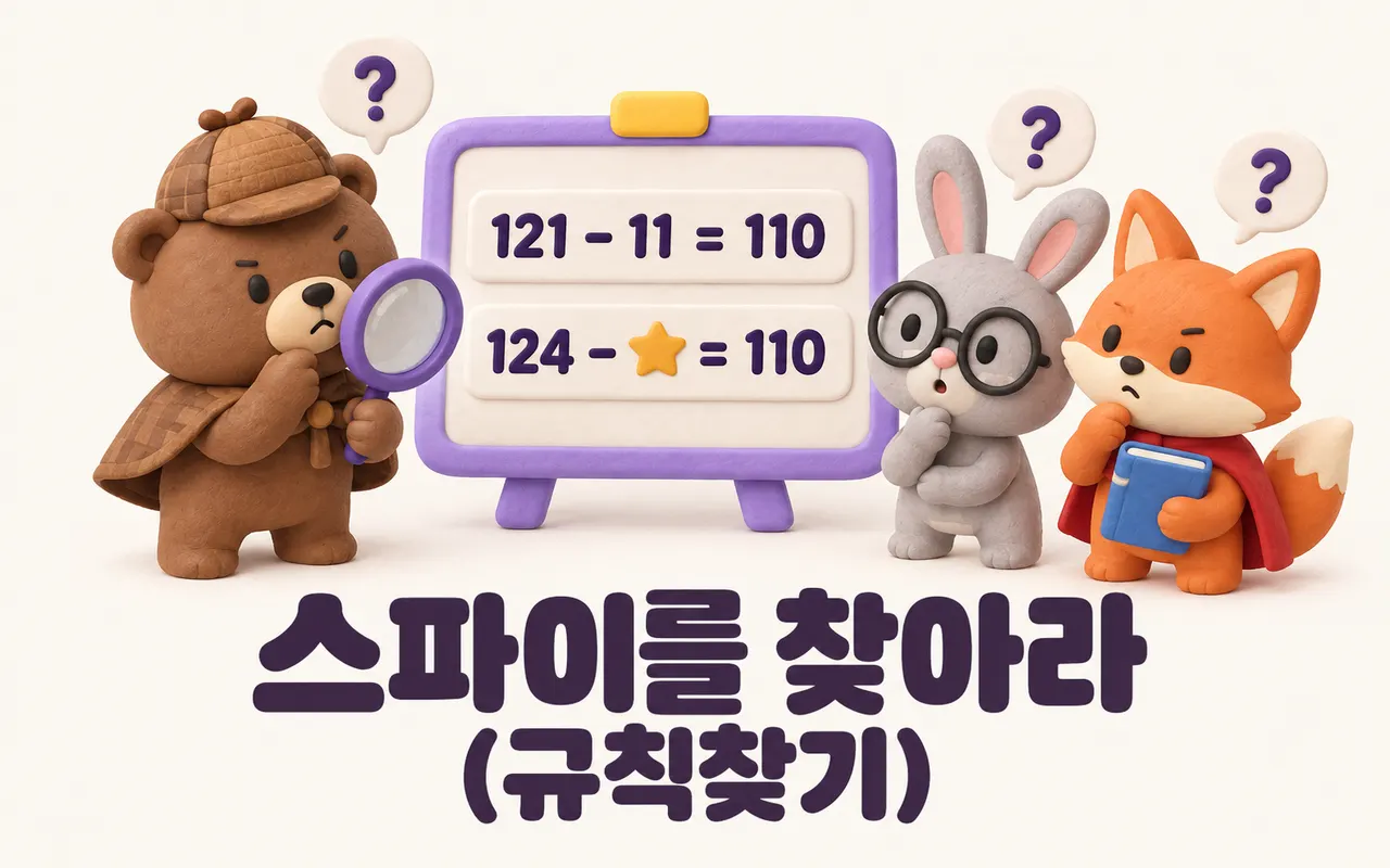 스파이를 찾아라(규칙찾기) 대표 화면