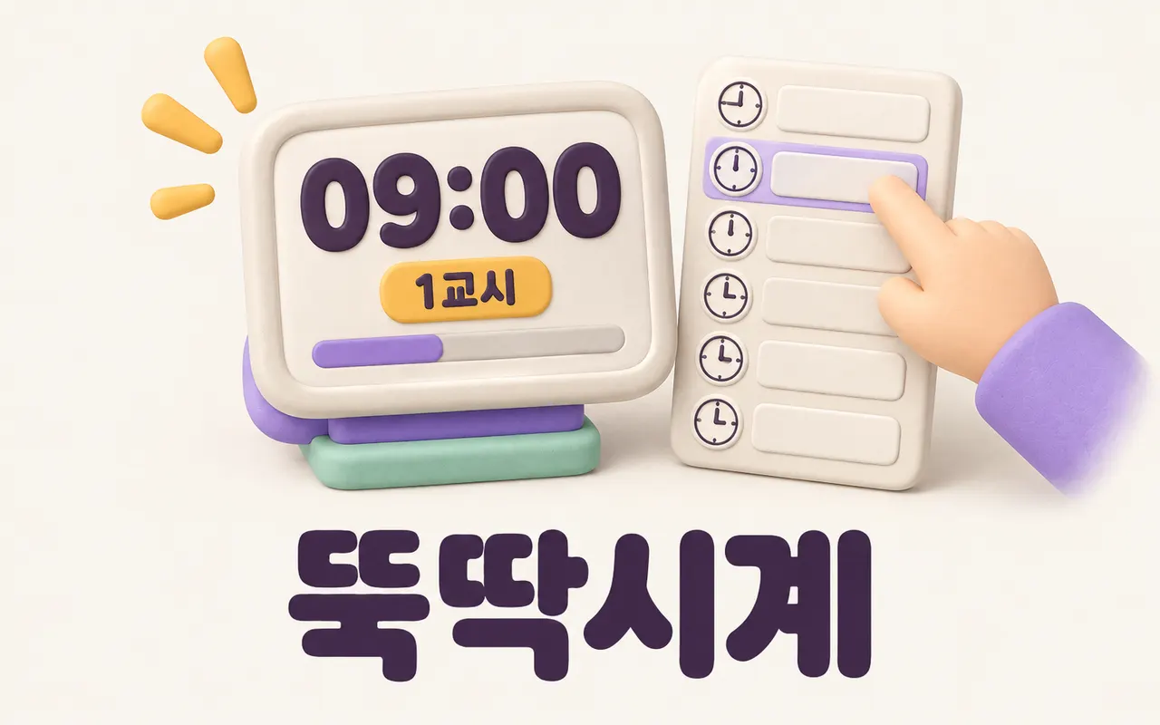 뚝딱시계 대표 화면