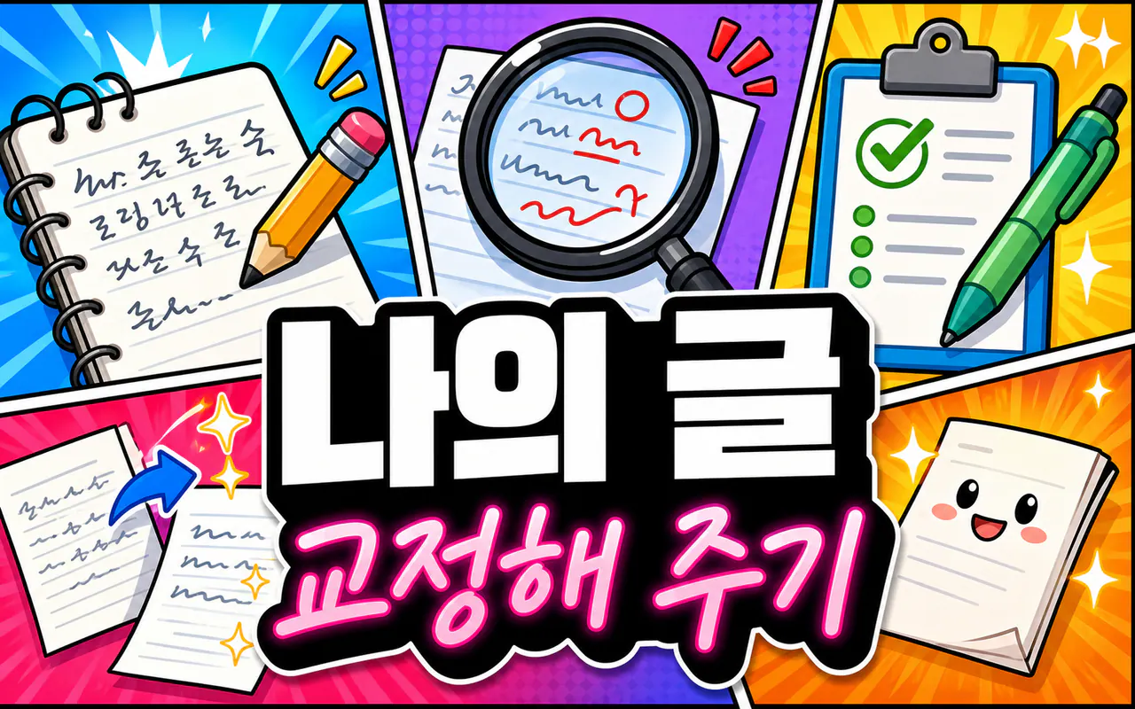나의 글 교정해 주기 대표 화면