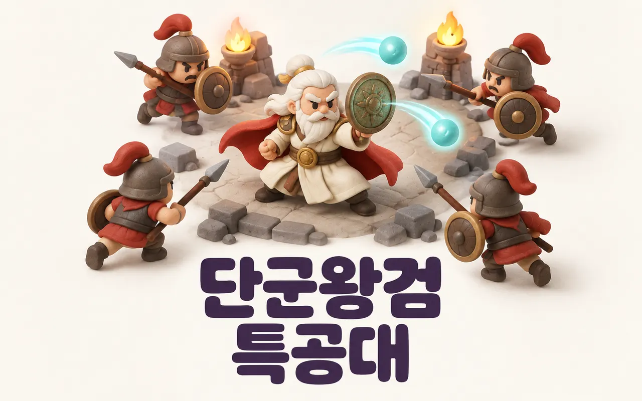 단군왕검 특공대 대표 화면