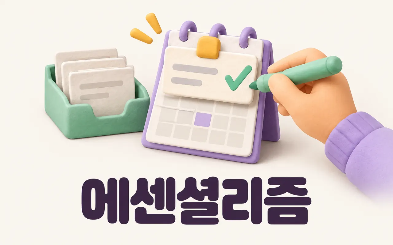 에센셜리즘 대표 화면