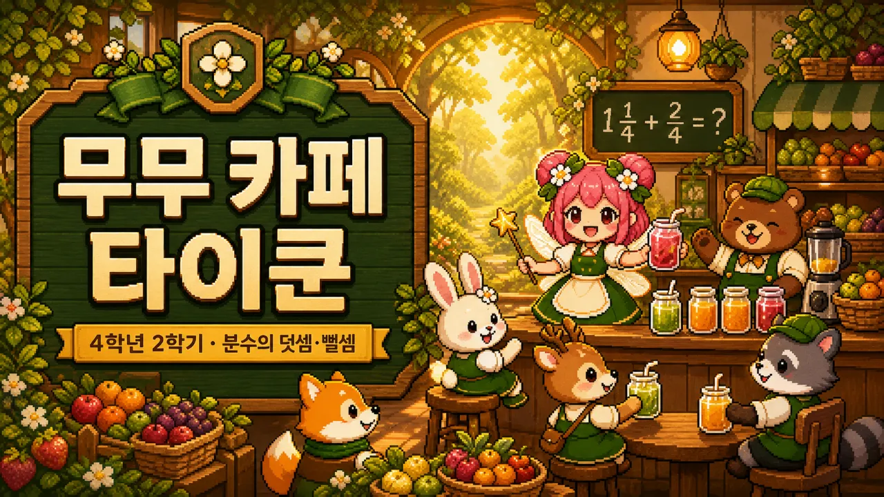 무무 카페 타이쿤-분수의 덧셈 뺼셈 대표 화면