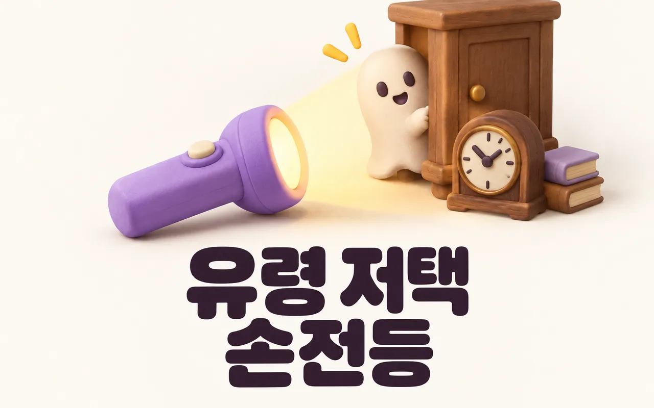 유령 저택 손전등 대표 화면