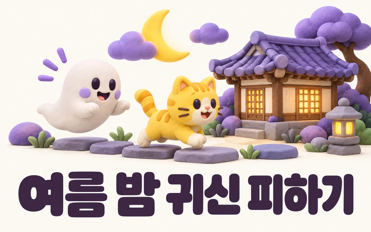 여름 밤 귀신 피하기 대표 화면