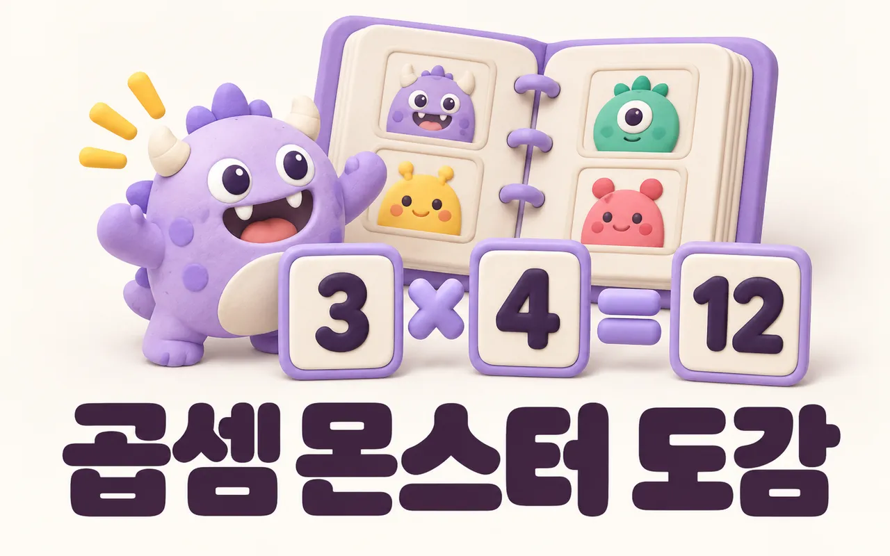 곱셈 몬스터 도감 대표 화면