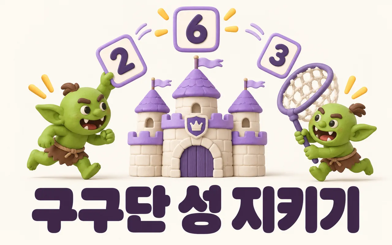 구구단 성 지키기 대표 화면