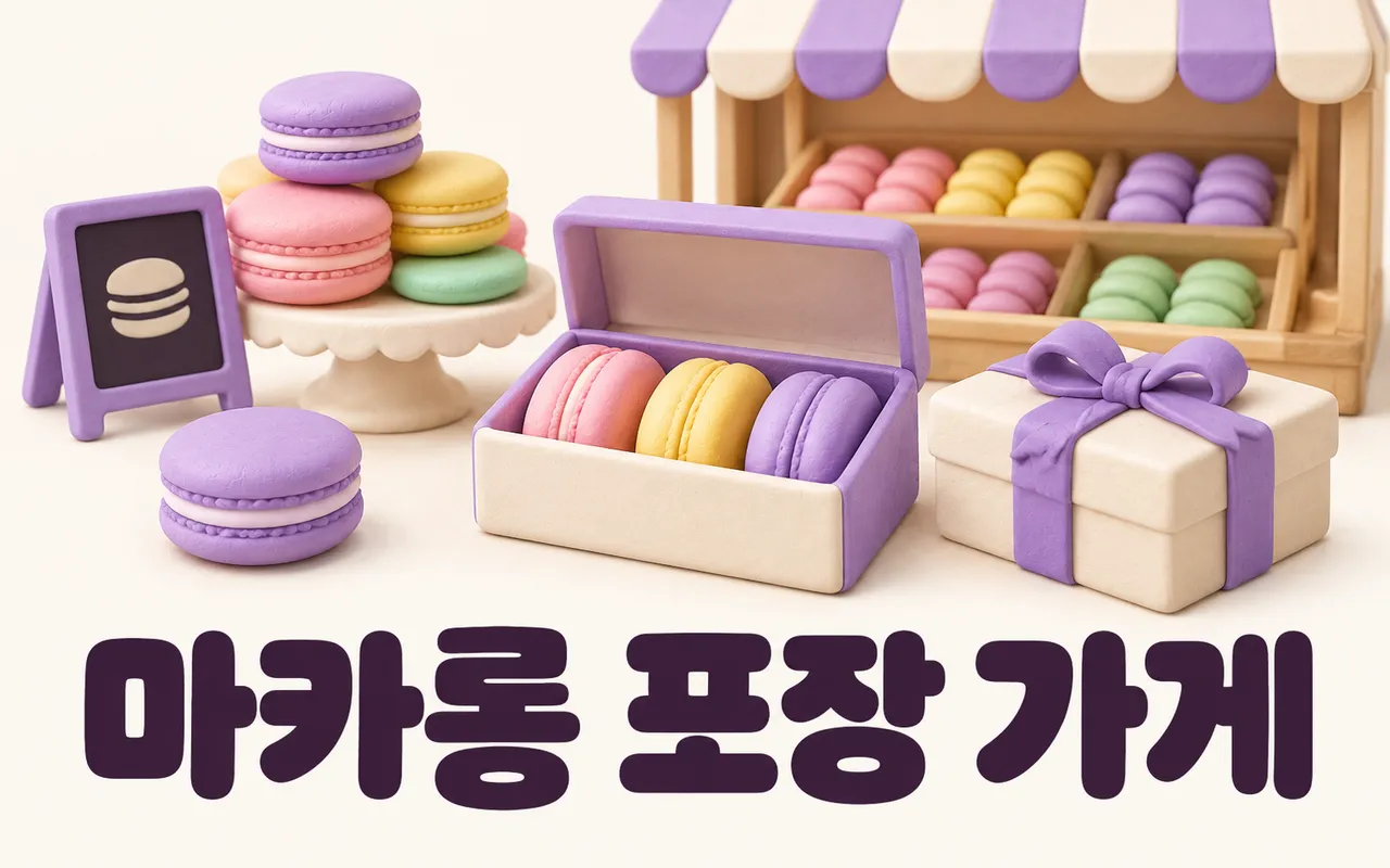 마카롱 포장 가게 대표 화면