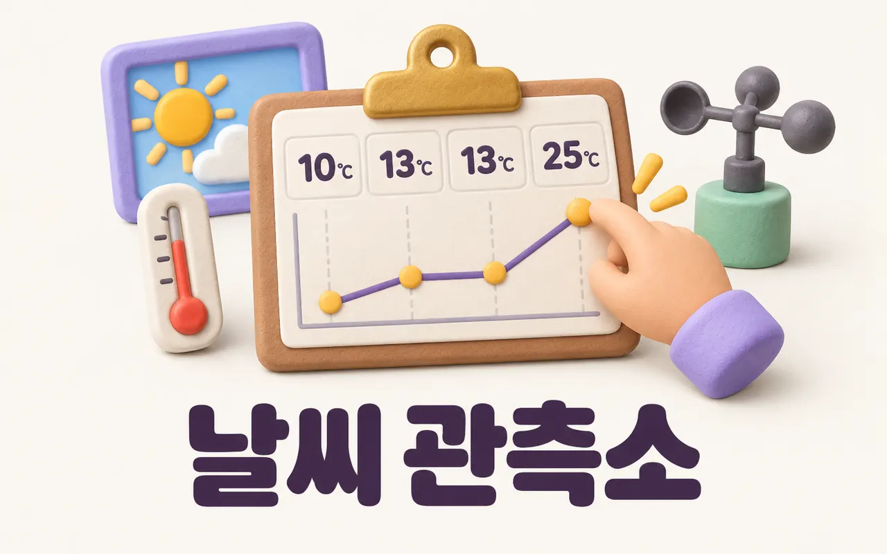 날씨 관측소 대표 화면