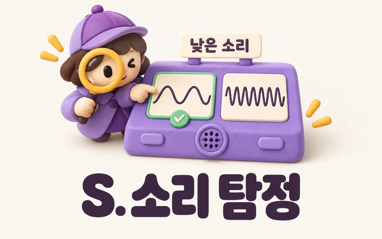 S. 소리 탐정 대표 화면