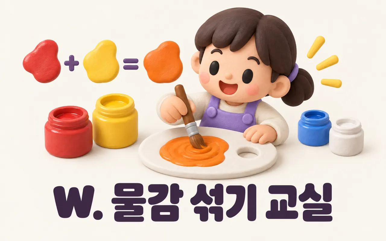 W. 물감 섞기 교실 대표 화면