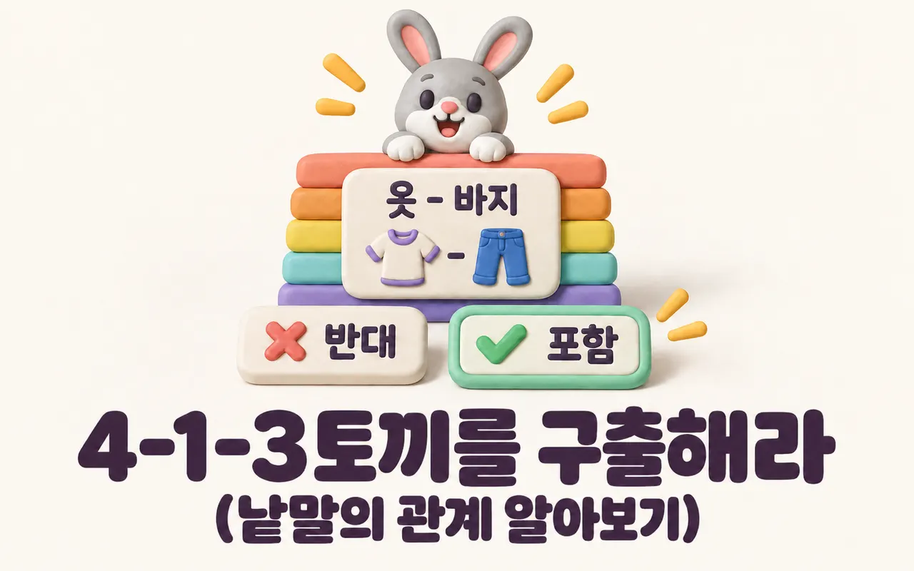 4-1-3토끼를 구출해라(낱말의 관계 알아보기) 대표 화면