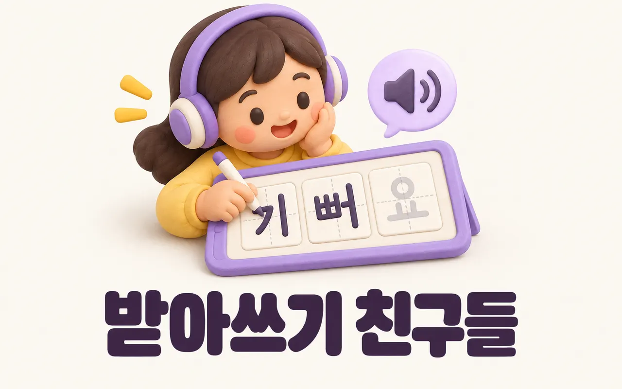 받아쓰기 친구들 대표 화면