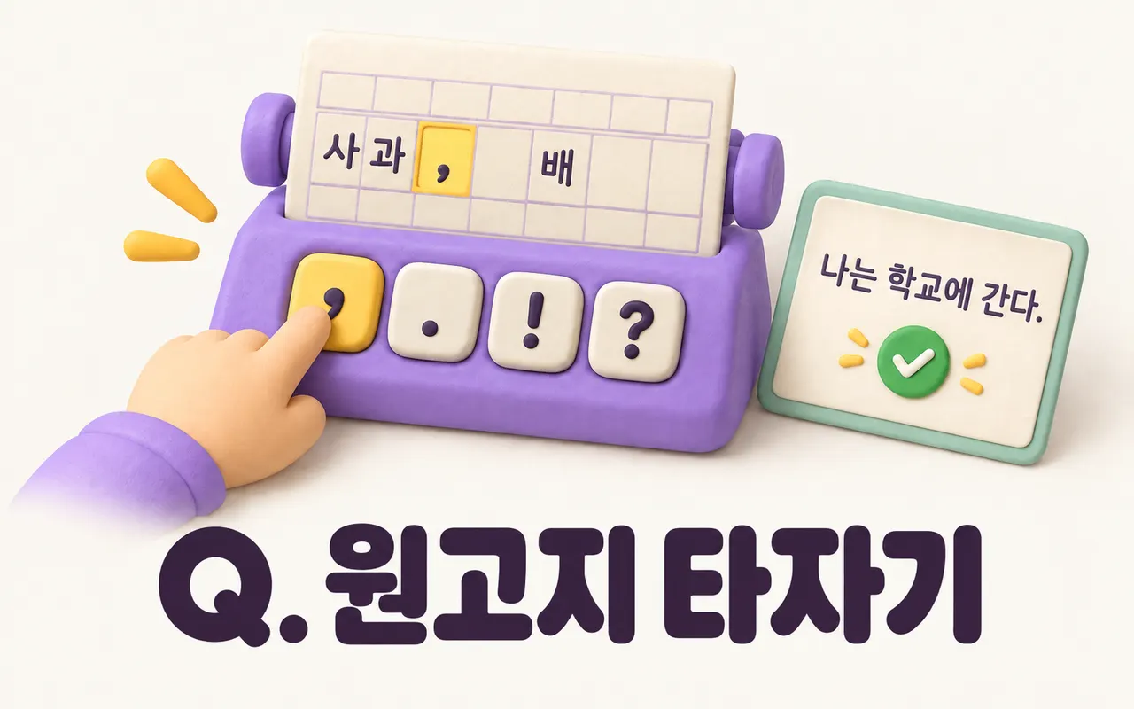 Q. 원고지 타자기 대표 화면