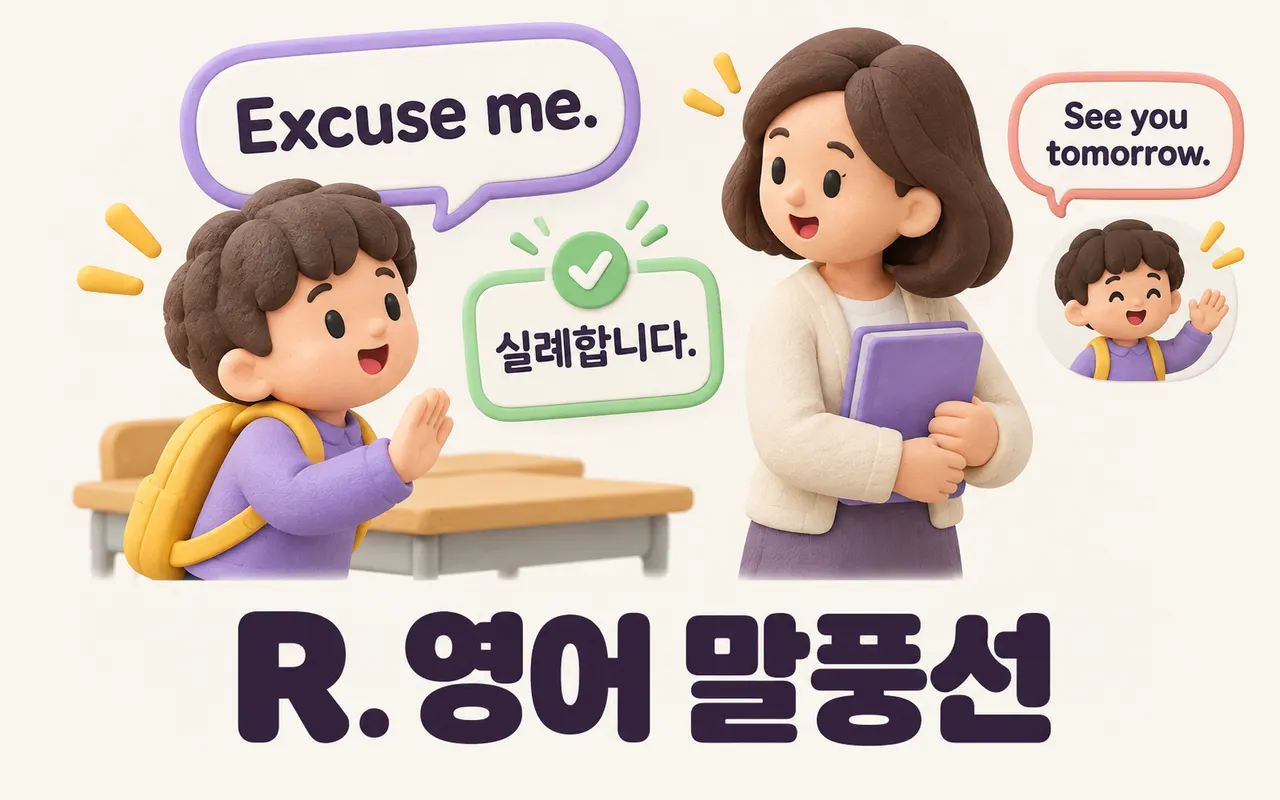 R. 영어 말풍선 대표 화면