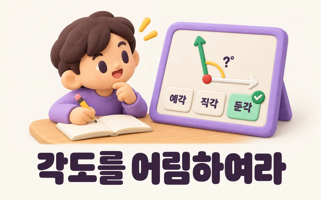 각도를 어림하여라 대표 화면
