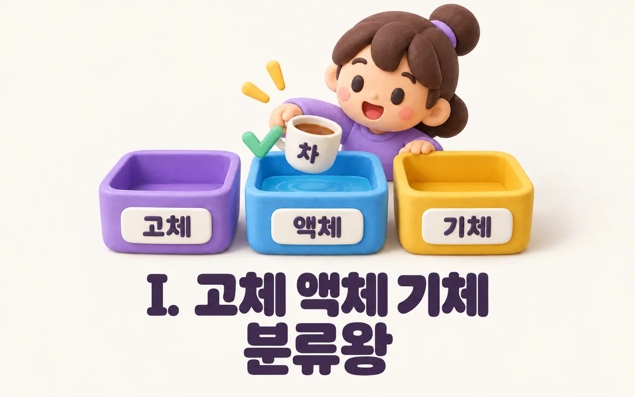 I. 고체 액체 기체 분류왕 대표 화면