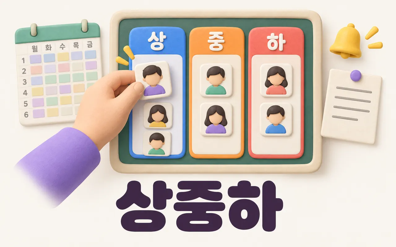 상중하 대표 화면