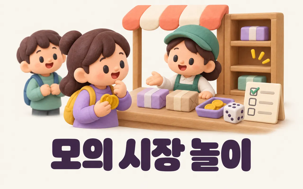 모의 시장 놀이 대표 화면