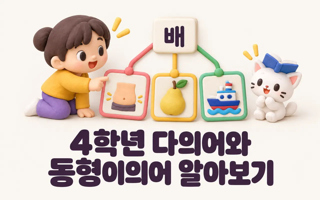 4학년 다의어와 동형이의어 알아보기 대표 화면
