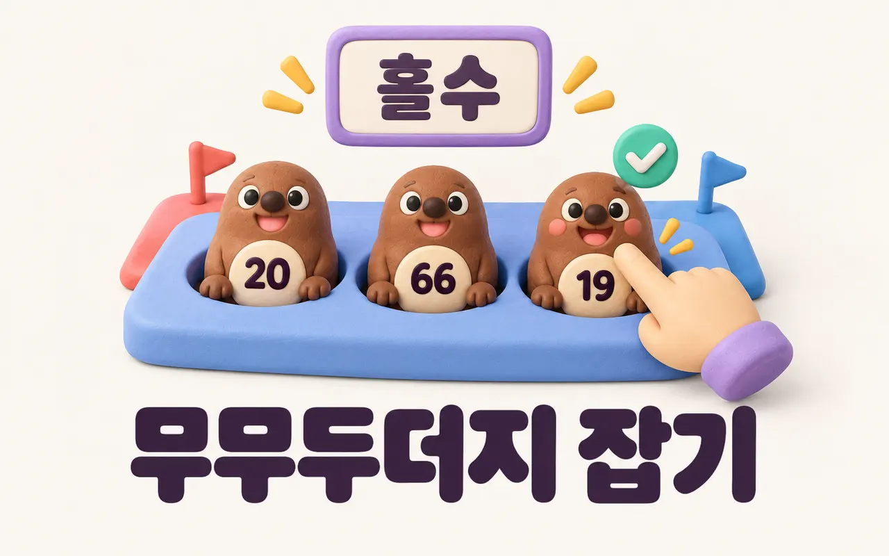 무무두더지 잡기 대표 화면