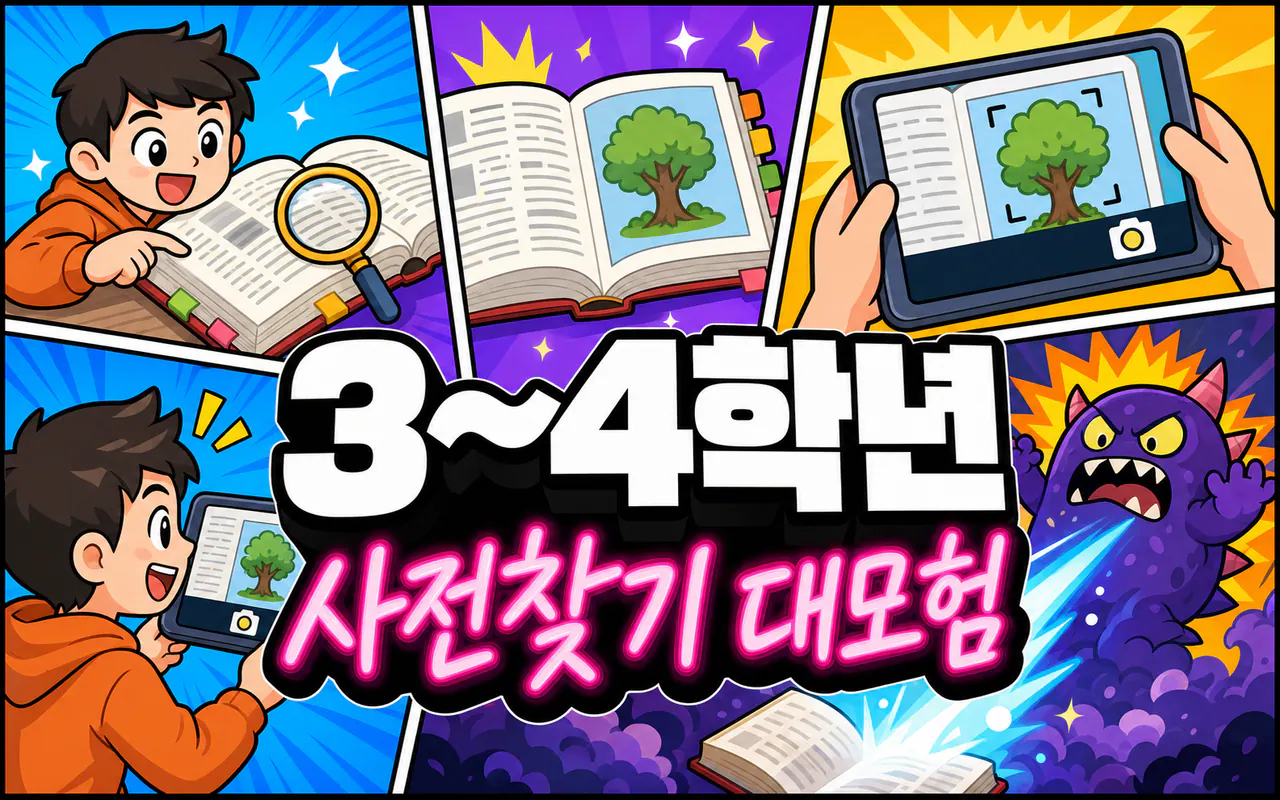 3~4학년 사전찾기 대모험 대표 화면