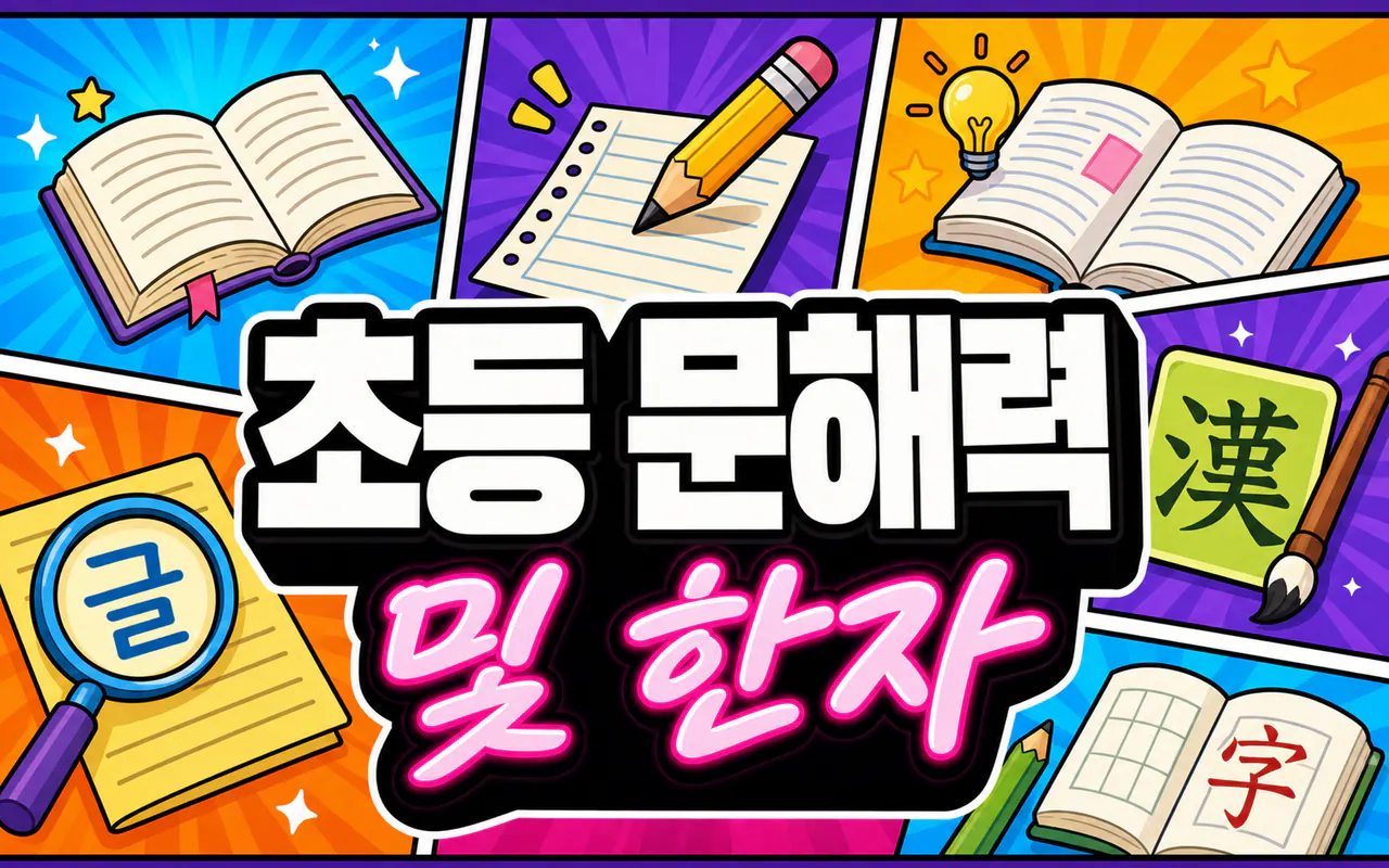 초등 문해력 및 한자 대표 화면