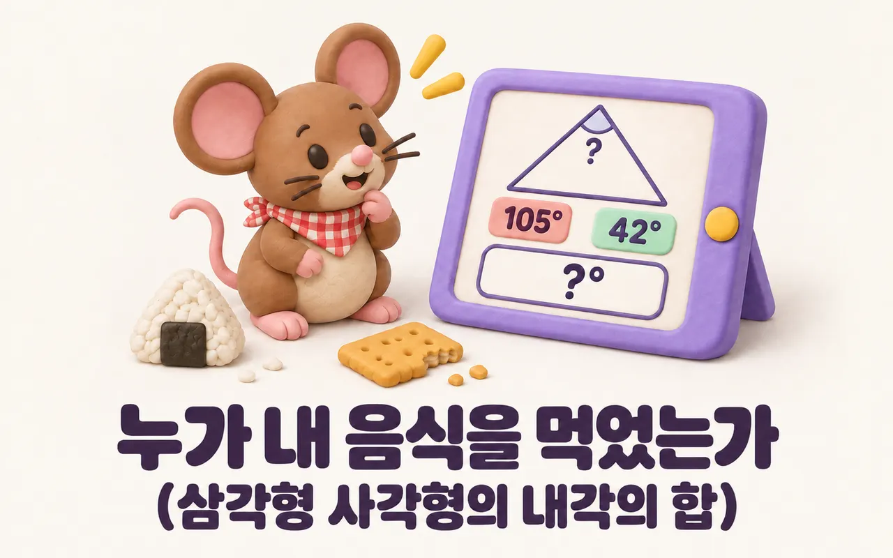 누가 내 음식을 먹었는가(삼각형 사각형의 내각의 합) 대표 화면