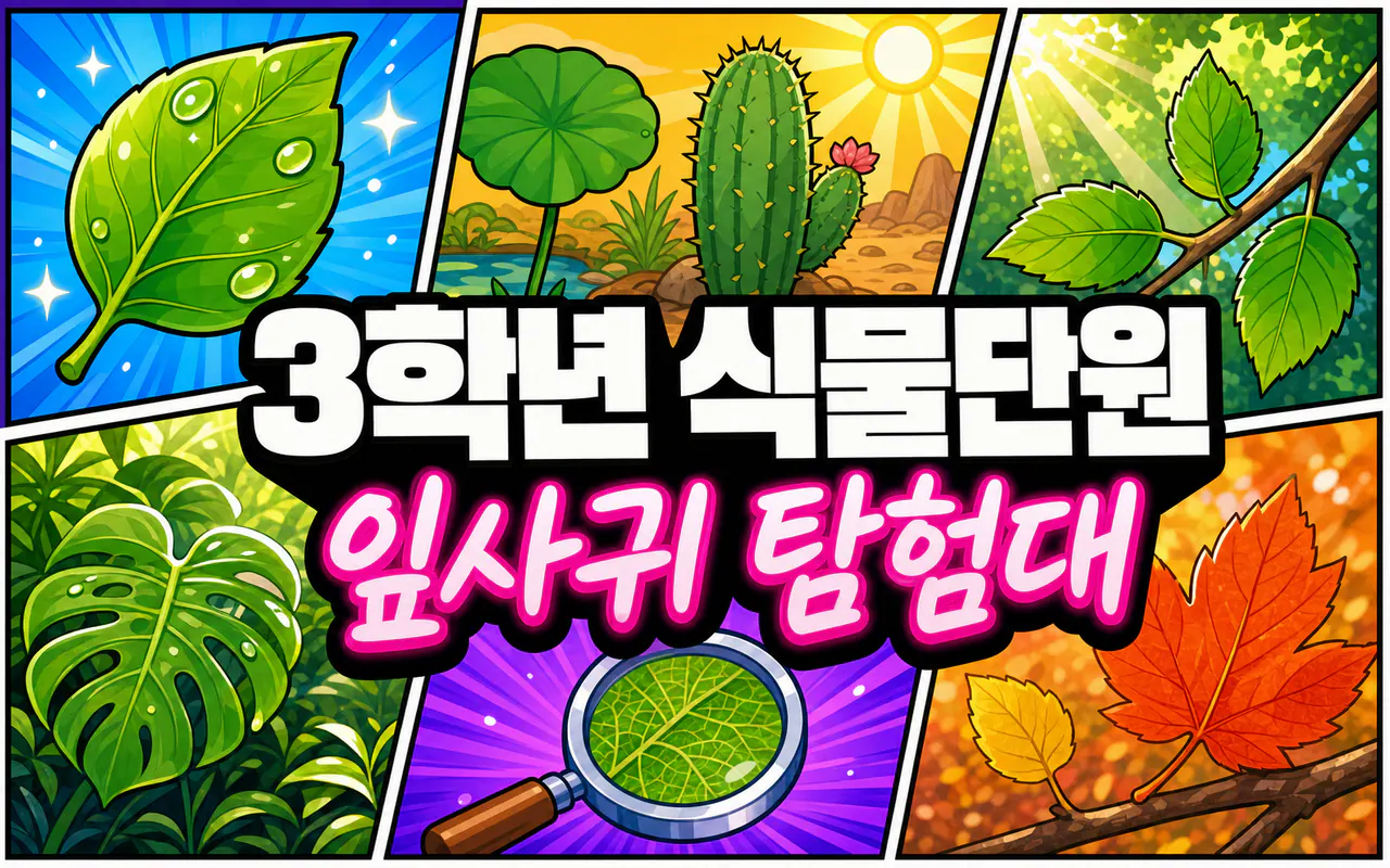 3학년 식물단원 잎사귀 탐험대 대표 화면