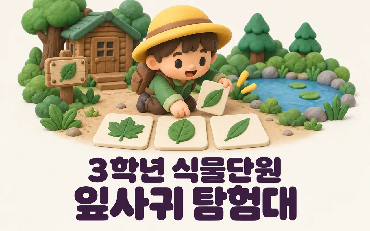 3학년 식물단원 잎사귀 탐험대 대표 화면