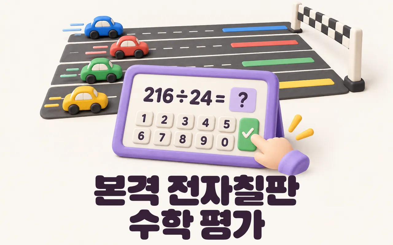 본격 전자칠판 수학 평가 대표 화면