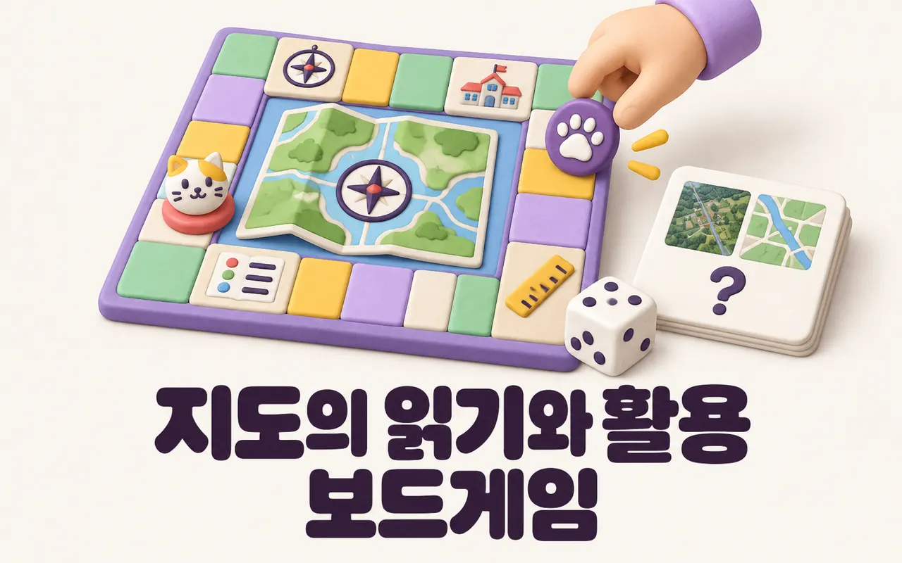 지도의 읽기와 활용 보드게임 대표 화면