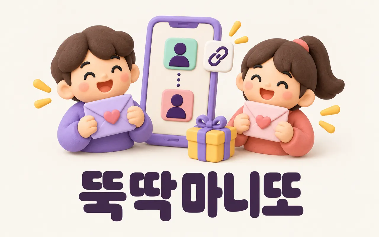 뚝딱 마니또 대표 화면