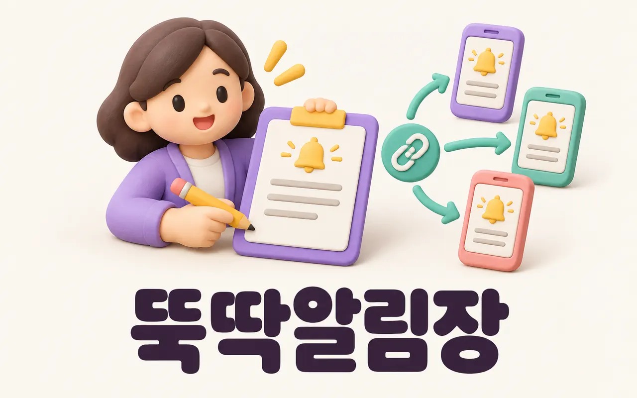 뚝딱알림장 대표 화면