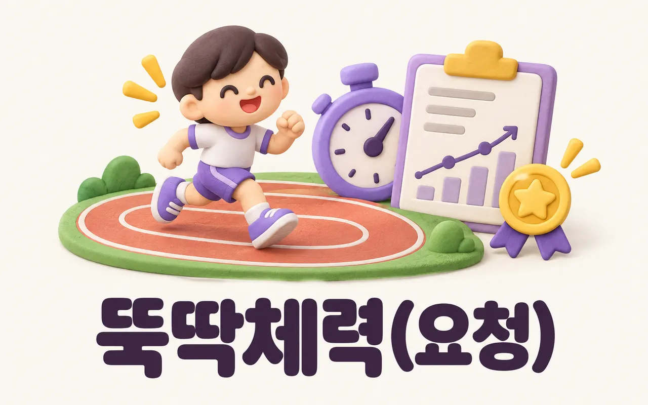 뚝딱체력(요청) 대표 화면