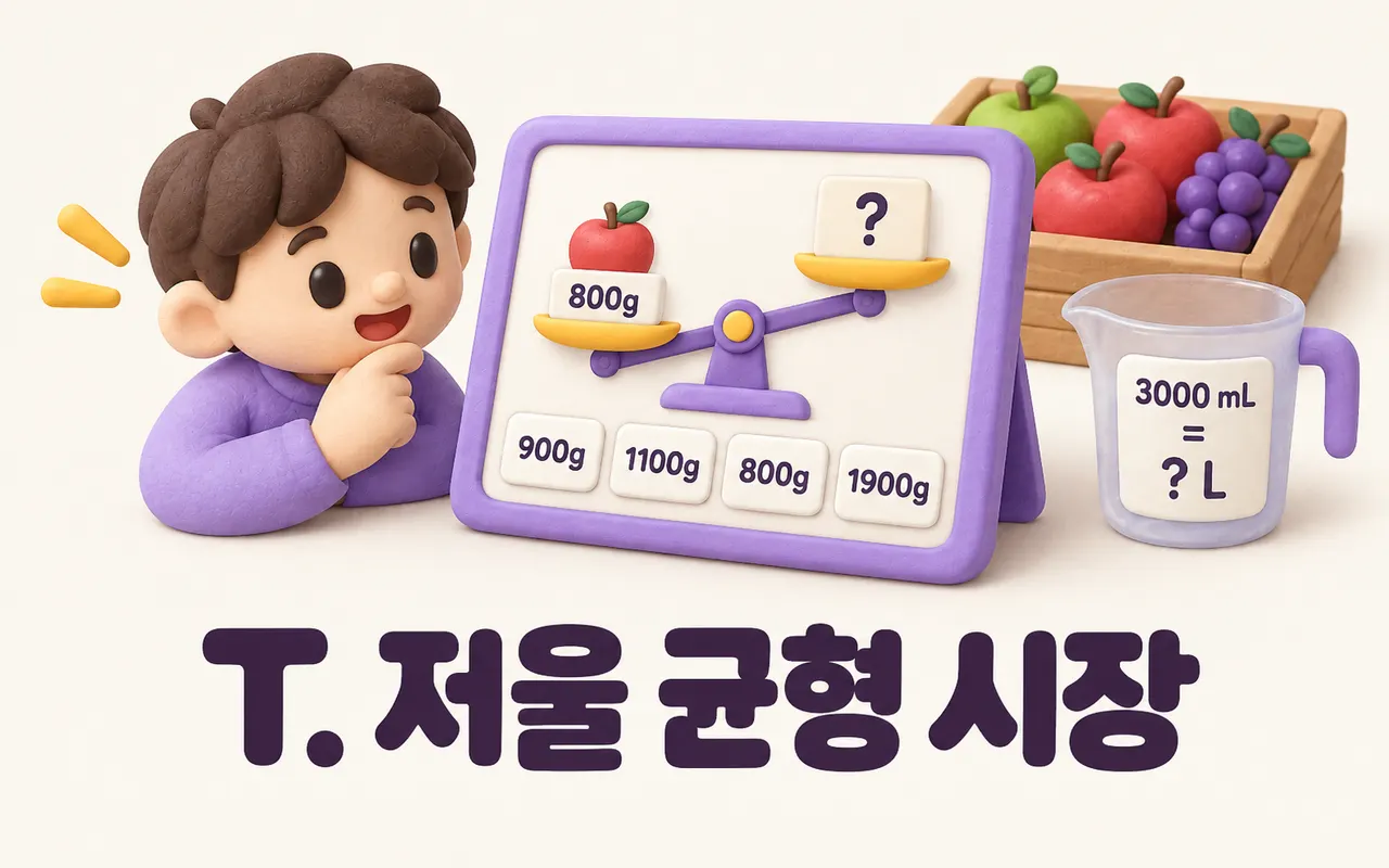 T. 저울 균형 시장 대표 화면