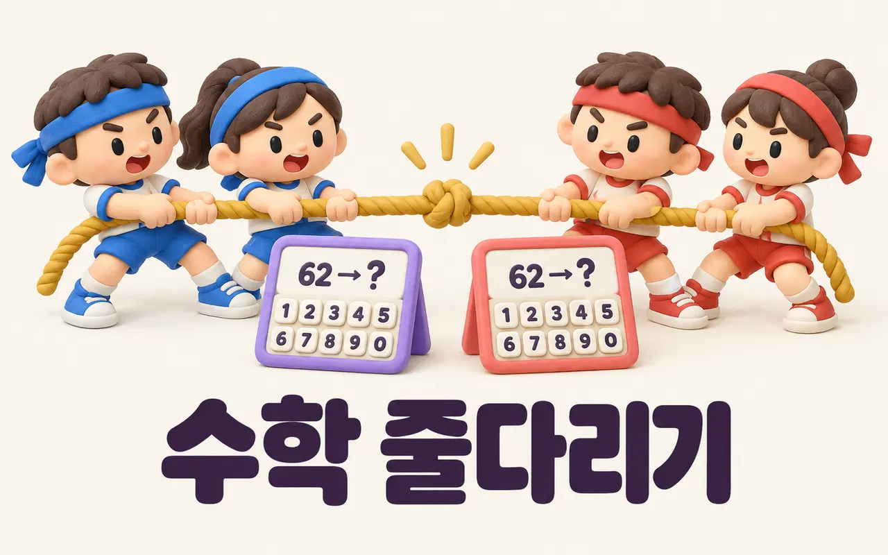 수학 줄다리기 대표 화면