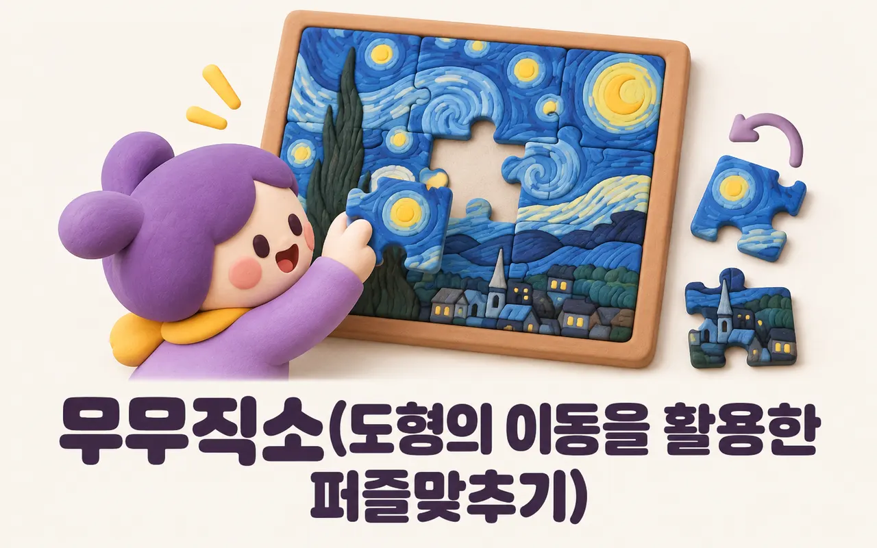 무무직소(도형의 이동을 활용한 퍼즐맞추기) 대표 화면