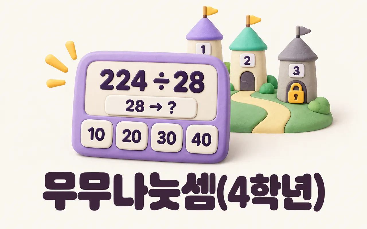 무무나눗셈(4학년) 대표 화면
