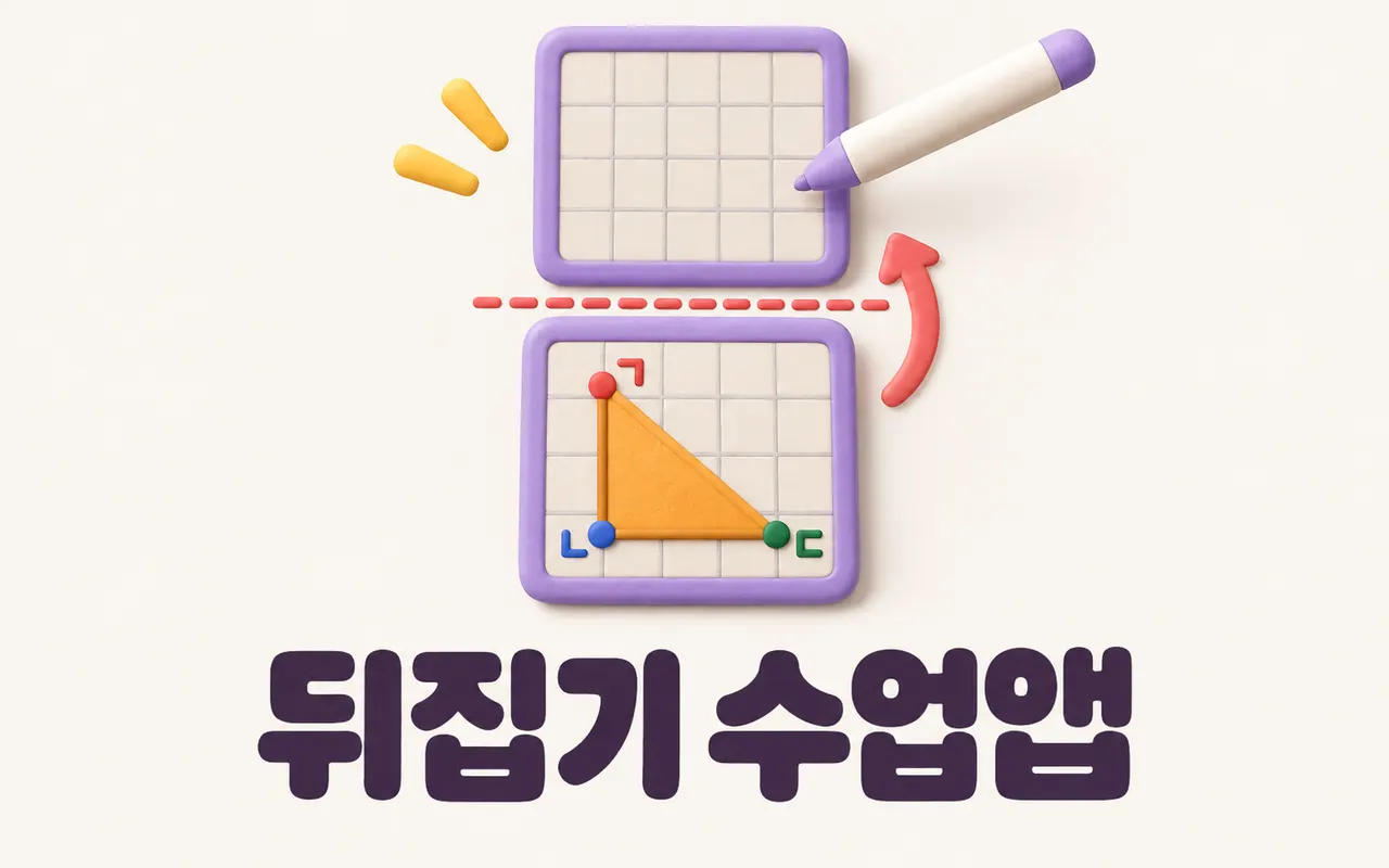 뒤집기 수업앱 대표 화면