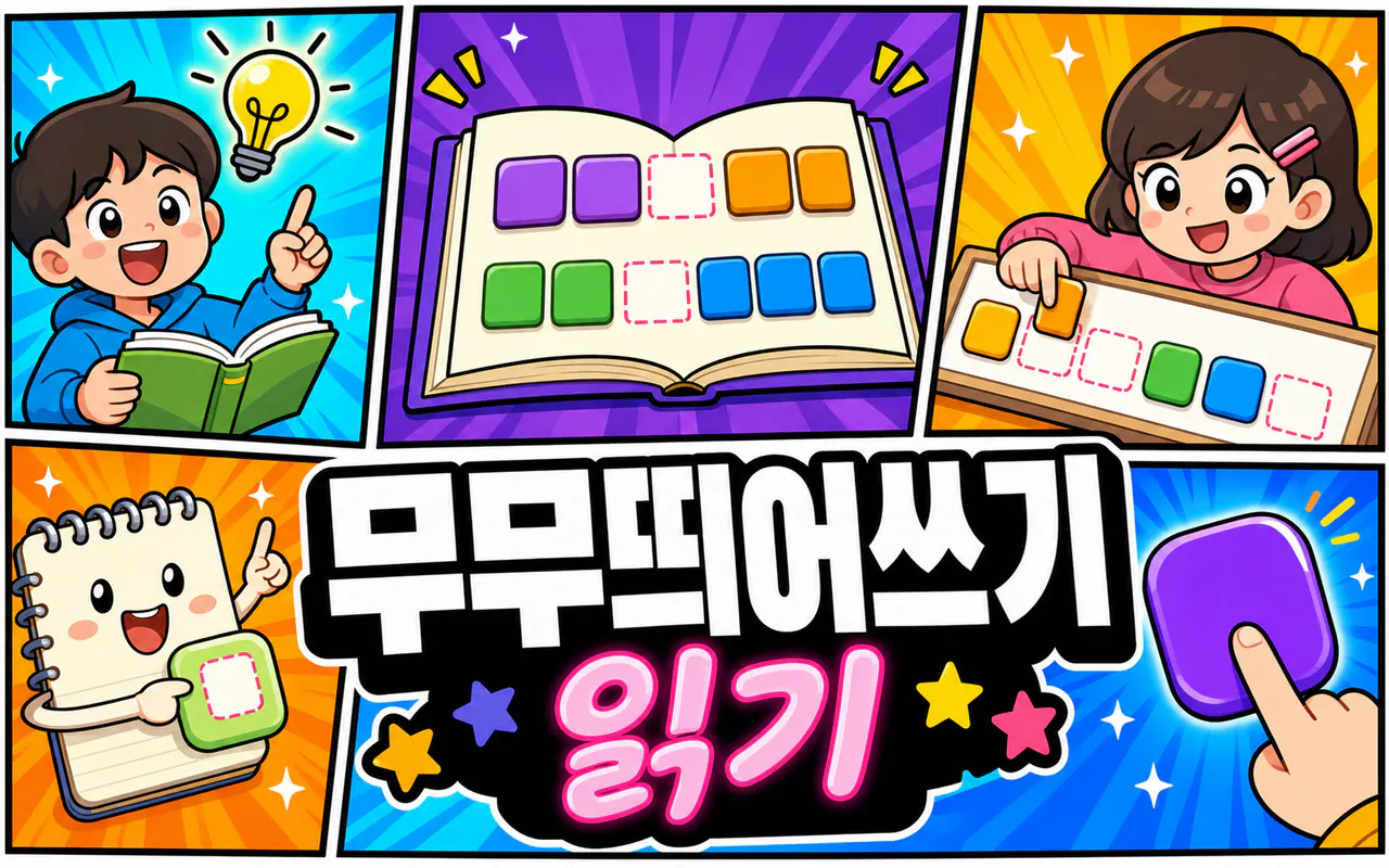 무무띄어쓰기 읽기 대표 화면