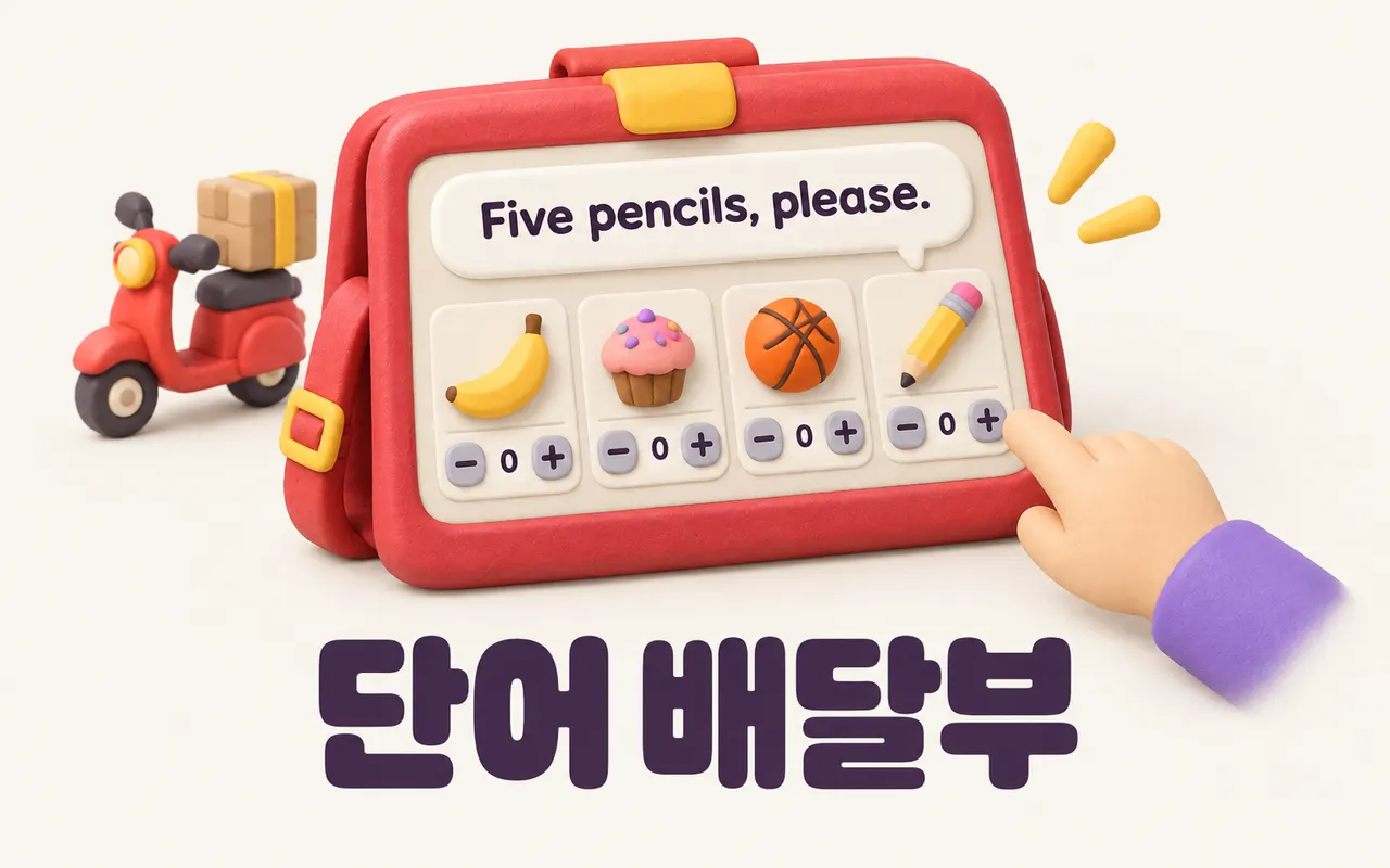단어 배달부 대표 화면