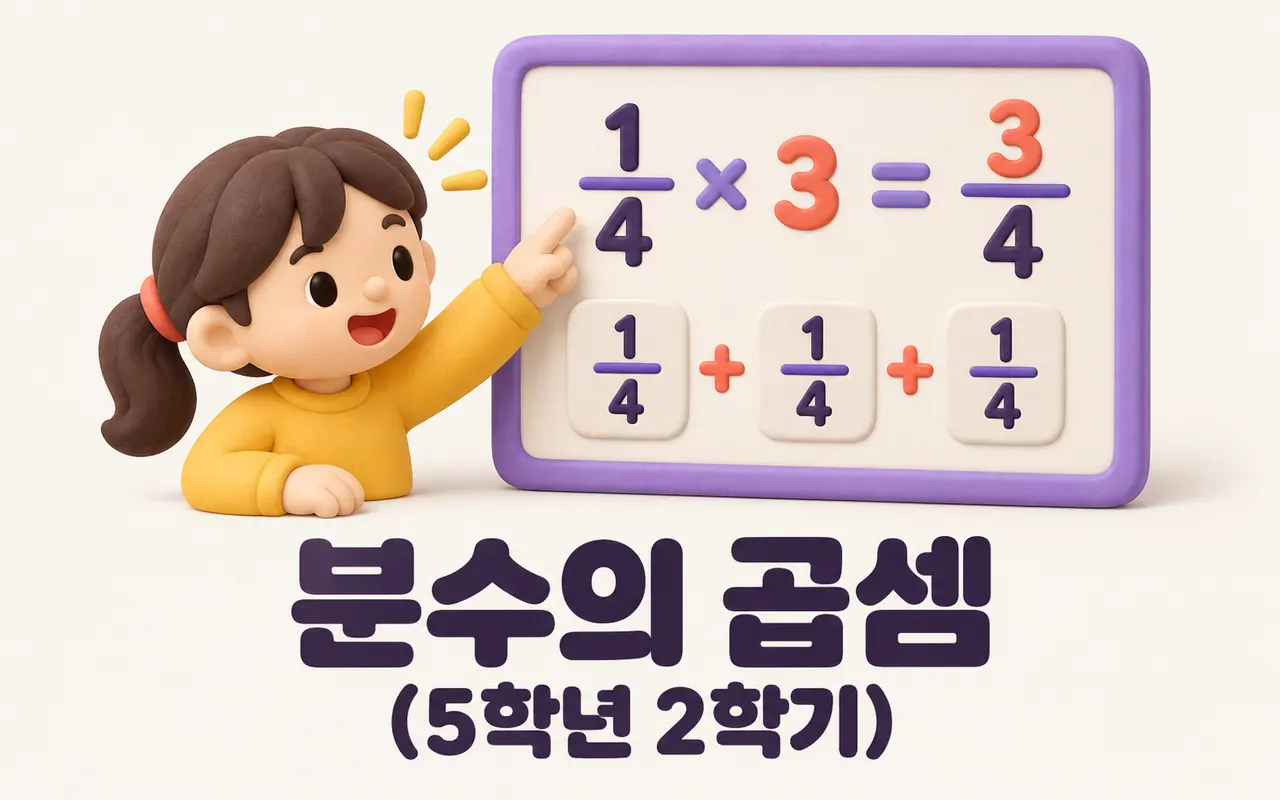분수의 곱셈(5학년 2학기) 대표 화면