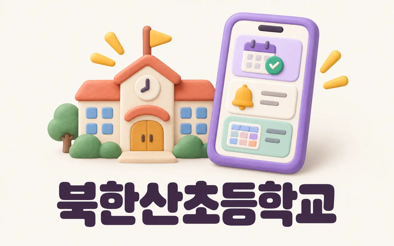 북한산초등학교 대표 화면